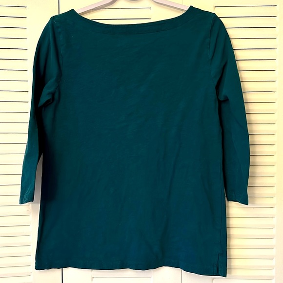 LOFT Teal Long Sleeve Blouse - Picture 10 of 11